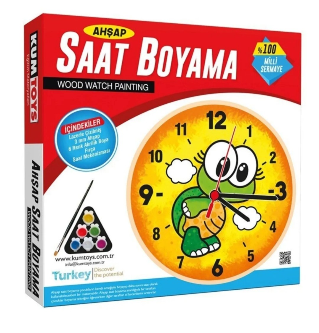 Ahşap%20Boyama%20Saat%20Seti%20Çocuklar%20Ve%20Yetişkinler%20İçin