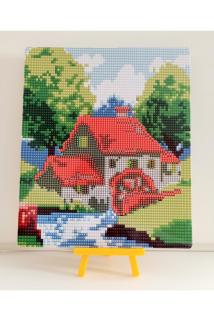 Boncuklu Taşlı Mozaik Elmas Goblen Pano Tablo Resim Puzzle Dıamond Paıntıng 21x25- Ev Modeli