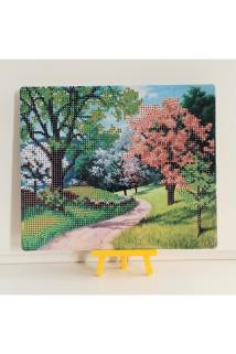 Boncuklu Taşlı Mozaik Elmas Goblen Pano Tablo Resim Puzzle Çocuklar Için 21x25