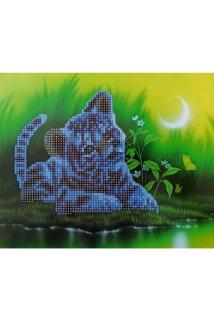 Boncuklu Taşlı Mozaik Elmas Goblen Pano Tablo Resim Puzzle Dıamond Paıntıng 21x25 Çocuklar Için